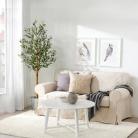 Albero di ulivo artificiale Garvee da 1,5 m, in poliestere e legno, vaso ricoperto di muschio, decorazione per interni per ufficio e casa, verde