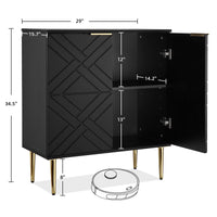 Credenza da cucina Garvee Buffet con 2 ante, bancone da caffè da 29", design moderno, legno MDF, piedini regolabili in metallo, spazio di archiviazione versatile, sala da pranzo e corridoio