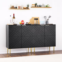 Credenza da cucina Garvee Buffet con 2 ante, bancone da caffè da 29", design moderno, legno MDF, piedini regolabili in metallo, spazio di archiviazione versatile, sala da pranzo e corridoio
