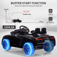 Garvee Kids Car 12V Nero – Con telecomando, musica e illuminazione a LED per bambini e bambine dai 3 anni in su in giardino, parco o parco giochi.