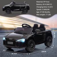 Garvee Kids Car 12V Nero – Con telecomando, musica e illuminazione a LED per bambini e bambine dai 3 anni in su in giardino, parco o parco giochi.