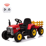 Trattore elettrico Garvee a batteria, giocattolo per bambini, rosso, dal design autentico e facile da usare, per piccoli agricoltori dai 3 anni in su, in giardino e in fattoria. - Rosso