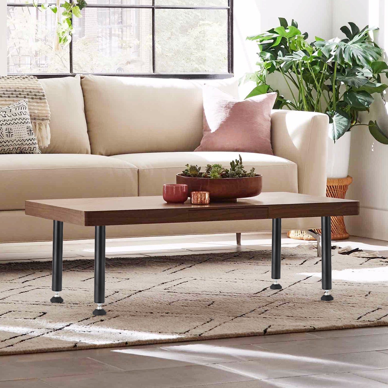 Gambe per tavolo Garvee da 28 pollici - Altezza regolabile, metallo, ideali per ufficio, sala da pranzo e design di mobili moderni