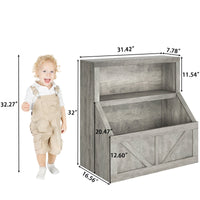 Libreria per bambini e contenitore per giocattoli Garvee, a 2 livelli, in legno, robusta, sicura per i bambini, per sale giochi e asili, 31x16x32 pollici