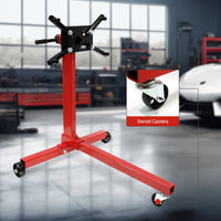 Supporto rotante per motore Garvee, capacità 750 libbre, con bracci regolabili per officina e riparazione, acciaio, ruote con freno, testa a 360°