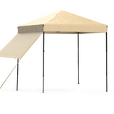 Garvee Gazebo 2x2 Tenda Pop-Up 2,2x2,2m Impermeabile & Anti-UV Pieghevole con Borsa per Giardino Esterno Poliestere Oxford Argento - Crema