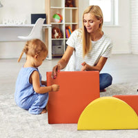 Blocchi da arrampicata in schiuma Garvee, set da 5 pezzi, impermeabili e antiscivolo, per parco giochi al coperto, sviluppo delle capacità motorie, multicolore