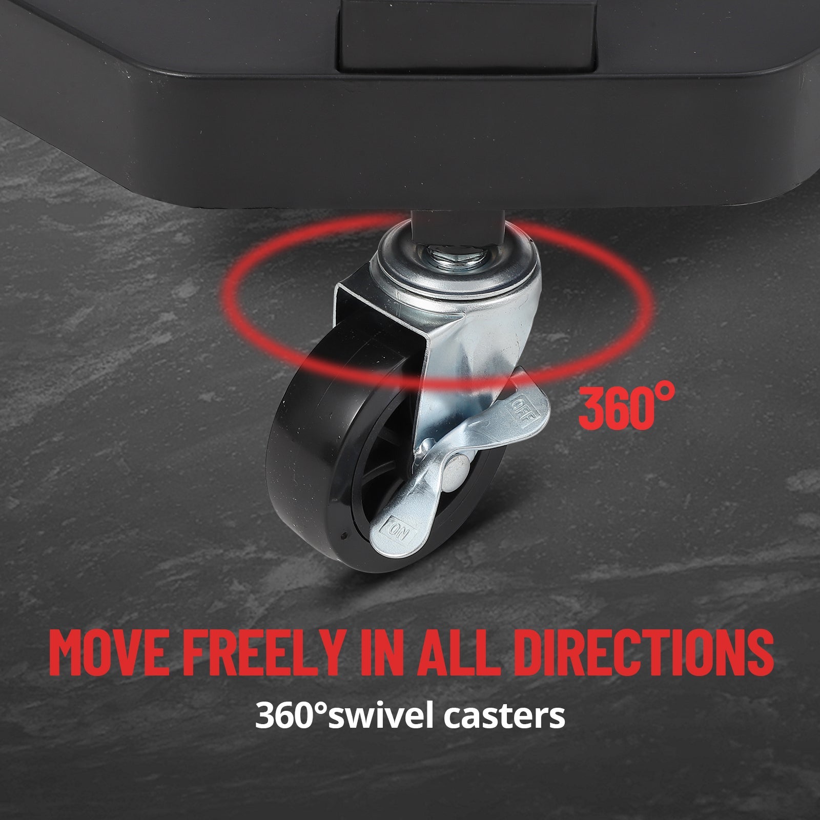 Sgabello girevole Garvee Workshop per garage, capacità di carico di 330 libbre, comodo, imbottito, con ruote, resistente, per meccanici e appassionati del fai da te