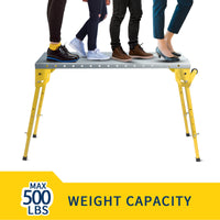 Tavolo da Saldatura Pieghevole Garvee con Ruote per Festa del Papà - Altezza Regolabile, 30x20 Pollici, Acciaio al Carbonio, Nero per Officina e Garage