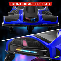 Garvee Kids Drift Go-Kart electric 24V - Telaio in metal, per star, blu - Perfect experience of drifting all'aperto for children.