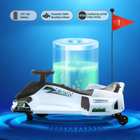 Garvee Kids Drift Go-Kart elettrico 24V – Telaio in metallo, per esterni, bianco – Corse veloci ed emozionanti avventure all'aria aperta.