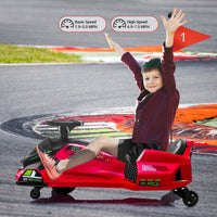 Garvee Kids Drift Go-Kart elettrico 24V - Telaio in metallo, per esterni, rosso - Divertimento e avventura per giovani conducenti