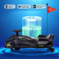 Garvee Kids Drift Go-Kart elettrico 24V - Telaio in metallo, per esterni, nero - Elegante go-kart elettrico per nuovi avventurieri.