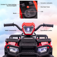 Giocattolo elettrico Garvee da 12 V per bambini, rosso, con luci LED ed effetti sonori per divertimento al chiuso e all'aperto, dai 3 anni in su