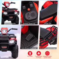 Giocattolo elettrico Garvee da 12 V per bambini, rosso, con luci LED ed effetti sonori per divertimento al chiuso e all'aperto, dai 3 anni in su