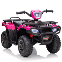 GARVEE 12V ATV elettrico per bambini - Veicolo a spinta con una velocità sicura di 2,2 mph, funzione avanti/indietro, fari a LED, musica e USB, per bambini e bambine dai 3 agli 8 anni (88 x 50