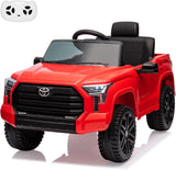 Garvee Toyota, auto elettrica per bambini, a batteria, rossa, con design realistico e illuminazione a LED per le prime esperienze di guida a partire dai 3 anni, per uso interno ed esterno. - Rosso