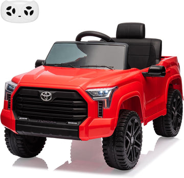 Garvee Toyota, auto elettrica per bambini, a batteria, rossa, con design realistico e illuminazione a LED per le prime esperienze di guida a partire dai 3 anni, per uso interno ed esterno.