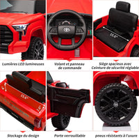Garvee Toyota, auto elettrica per bambini, a batteria, rossa, con design realistico e illuminazione a LED per le prime esperienze di guida a partire dai 3 anni, per uso interno ed esterno.