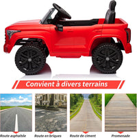 Garvee Toyota, auto elettrica per bambini, a batteria, rossa, con design realistico e illuminazione a LED per le prime esperienze di guida a partire dai 3 anni, per uso interno ed esterno.
