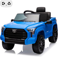 Garvee Toyota, auto elettrica per bambini, a batteria, blu, con autentico design Toyota e funzione musicale per viaggi sicuri a partire dai 3 anni, in casa e all'aperto.