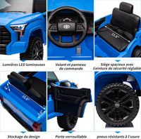 Garvee Toyota, auto elettrica per bambini, a batteria, blu, con autentico design Toyota e funzione musicale per viaggi sicuri a partire dai 3 anni, in casa e all'aperto.