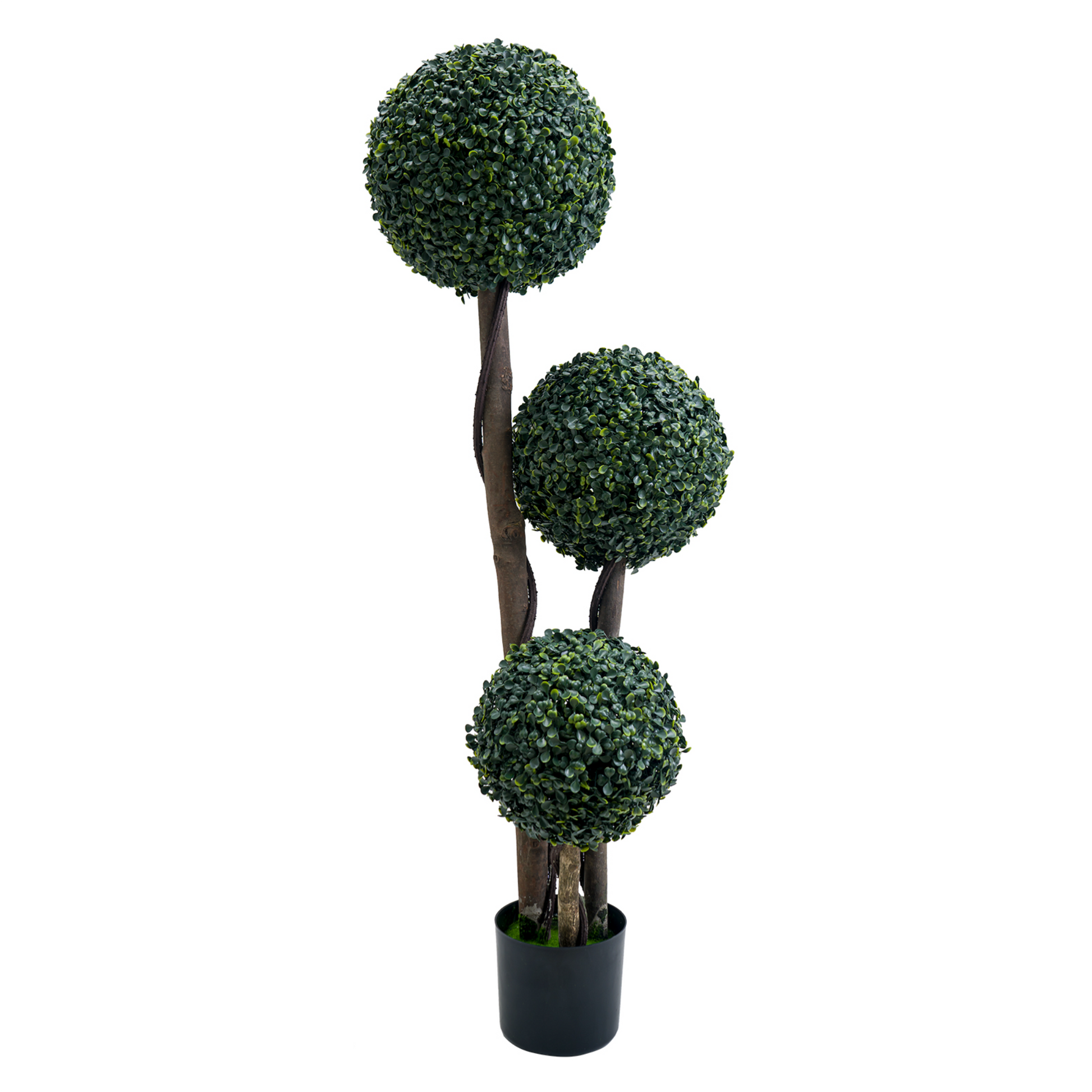 Garvee Artificiale Bosso Topiario 35 Pollici Albero a Tre Sfere in Plastica Resistente alle Intemperie per Giardino e Patio Verde