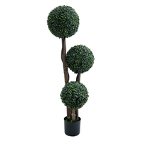 Garvee Artificiale Bosso Topiario 35 Pollici Albero a Tre Sfere in Plastica Resistente alle Intemperie per Giardino e Patio Verde