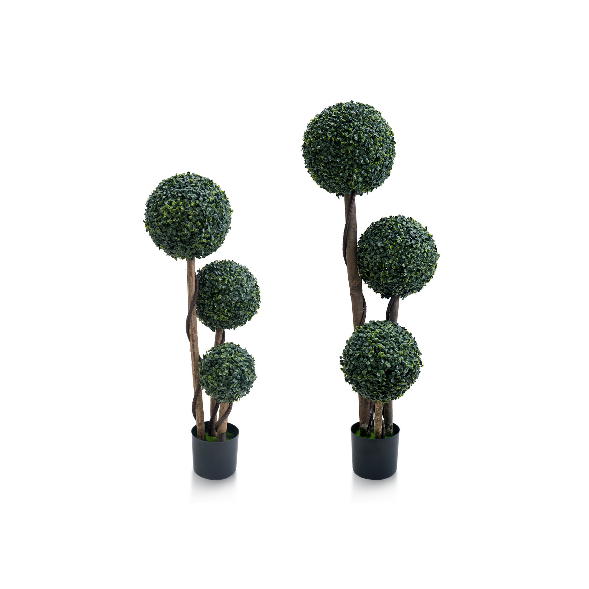 Garvee Artificiale Bosso Topiario 35 Pollici Albero a Tre Sfere in Plastica Resistente alle Intemperie per Giardino e Patio Verde