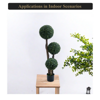 Garvee Artificiale Bosso Topiario 35 Pollici Albero a Tre Sfere in Plastica Resistente alle Intemperie per Giardino e Patio Verde