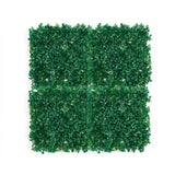 GARVEE Pannelli di Bosso Artificiale 50 × 50 cm Verdi in Polietilene ad Alta Densità, Protezione UV, Frangivista per Giardino, Recinzione e Parete