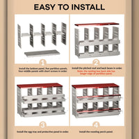 Nido per polli Garvee, pollaio zincato a 8 fori, resistente alle intemperie, rosso, per 8 polli, con design robusto e struttura resistente alle intemperie per l'uso all'aperto tutto l'anno