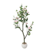 Garvee Albero Artificiale 5FT Interno Realistico Senza Manutenzione Decorazione Multiuso Verde - Pink-2
