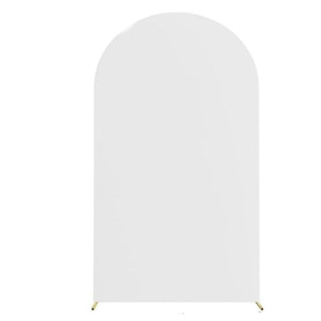 Arco bifacciale Garvee con sfondo rotondo, 220 x 120 cm, copertura per arco in tinta unita per feste, cerimonie nuziali, addii al nubilato e decorazioni per eventi