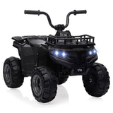 Quad elettrico per bambini Garvee Kids 12V con musica, clacson e fari a LED per bambini dai 2 ai 5 anni, nero, 4 ruote antiscivolo - Nero