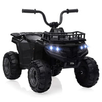 Quad elettrico per bambini Garvee Kids 12V con musica, clacson e fari a LED per bambini dai 2 ai 5 anni, nero, 4 ruote antiscivolo