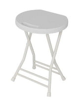 Garvee Sgabello Pieghevole 18" Nero, Seduta Imbottita in PVC, Telaio Acciaio 1mm, Portatile per Cucina e Bar Indoor, Leggero e Antiscivolo