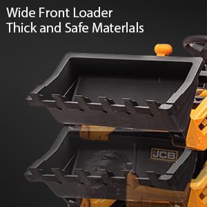 Trattore elettrico per bambini Garvee 12V 4 in 1 con telecomando, escavatore, bulldozer, tetto rimovibile, per bambini da 3 a 8 anni