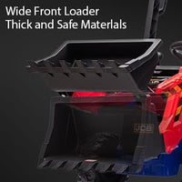 Trattore elettrico Garvee 12V 4 in 1 per bambini con escavatore, bulldozer, tetto rimovibile, telecomando da 2,4 GHz, giocattolo sicuro, multicolore