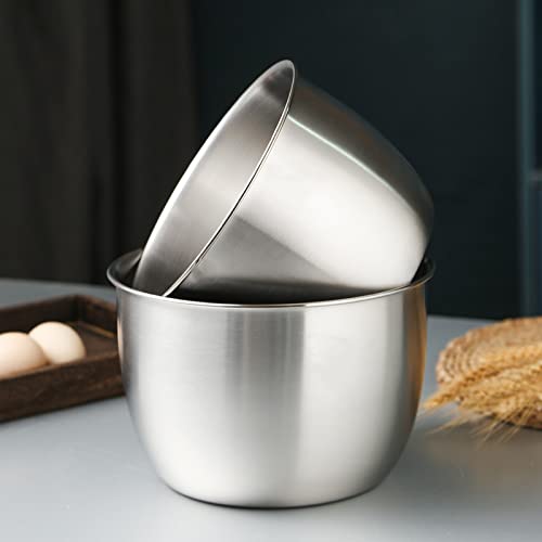 Garvee Ciotola Profonda Anti-Spruzzo in Acciaio Inox 304, Design Impilabile, Bordo Rinforzato, 19x13cm, Finitura Lucida, Per Cucina e Preparazione