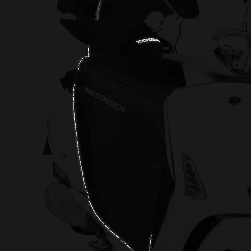 Garvee Copertura Universale Per Gambe Scooter, Grembiule Moto Impermeabile, Lana D'Agnello, Riflettente, Tasca Grande, Nero