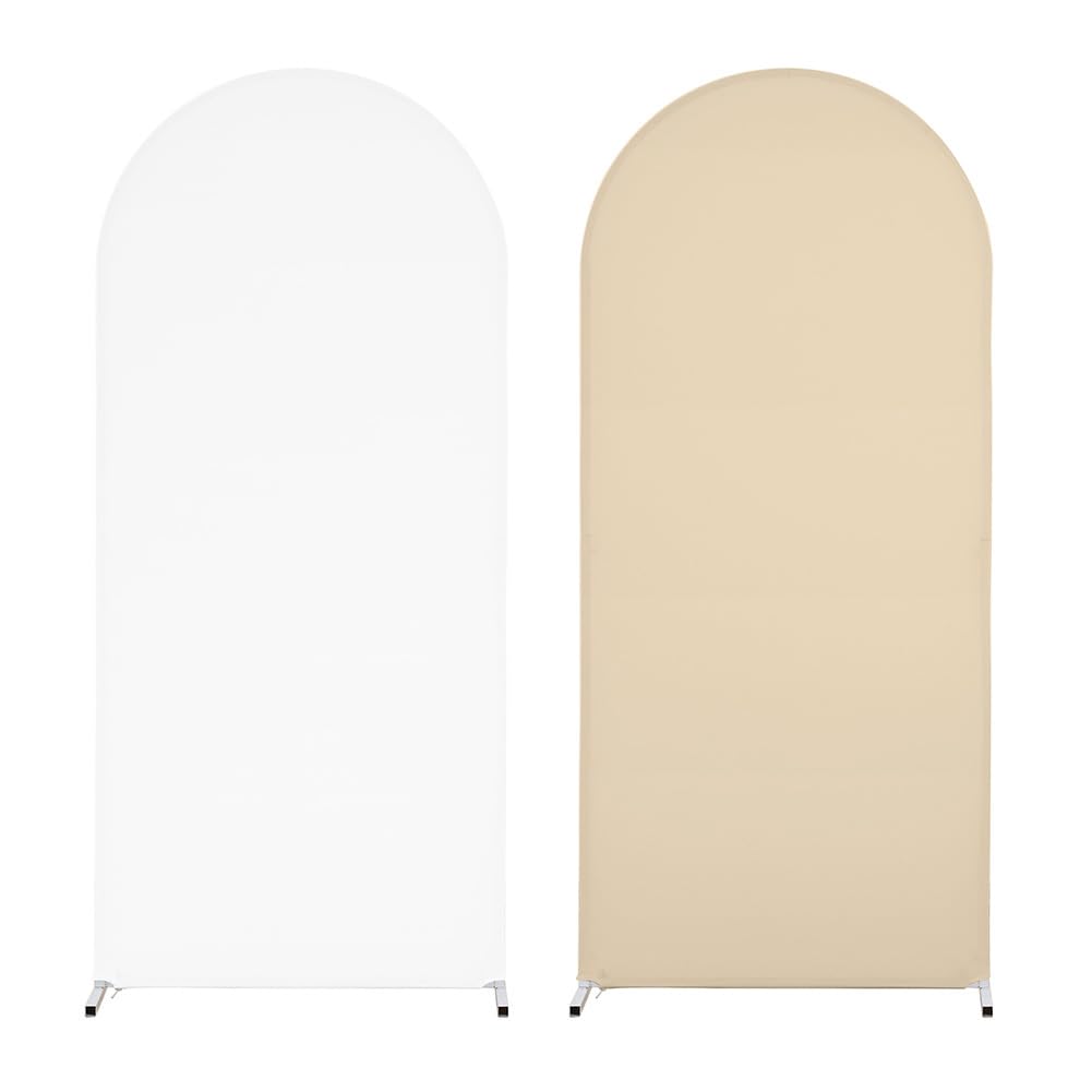 Garvee, fondale ad arco regolabile a 2 lati per matrimoni e feste, rotondo, materiale resistente, uso versatile
