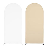 Garvee, fondale ad arco regolabile a 2 lati per matrimoni e feste, rotondo, materiale resistente, uso versatile