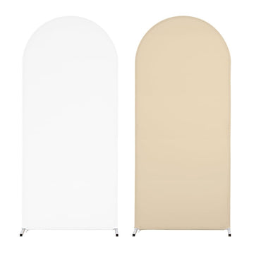 Garvee, fondale ad arco regolabile a 2 lati per matrimoni e feste, rotondo, materiale resistente, uso versatile