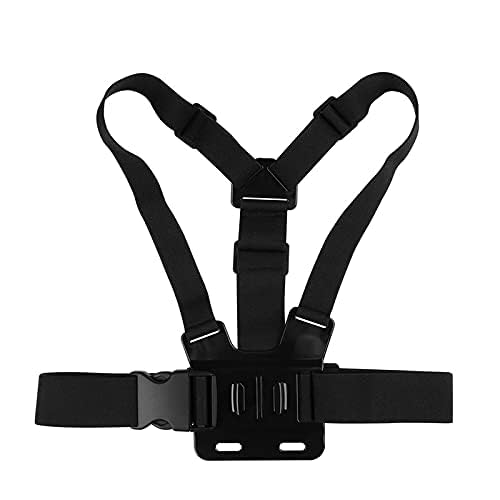 Garvee Supporto per fascia toracica per cellulare, regolabile, lavabile, nero, per sport d'azione e attività all'aperto, 5,5-8,5 cm