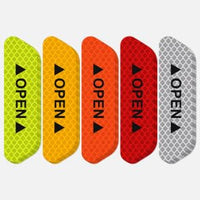 Garvee Adesivi Riflettenti Universali per Porte Auto - PET Resistente - Giallo - Sicurezza Stradale