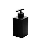 Dispenser di sapone Garvee nero opaco in acciaio inossidabile 304 quadrato da 12 once per cucina e bagno antiscivolo ricaricabile - Nero