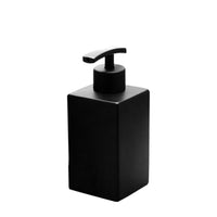 Dispenser di sapone Garvee nero opaco in acciaio inossidabile 304 quadrato da 12 once per cucina e bagno antiscivolo ricaricabile