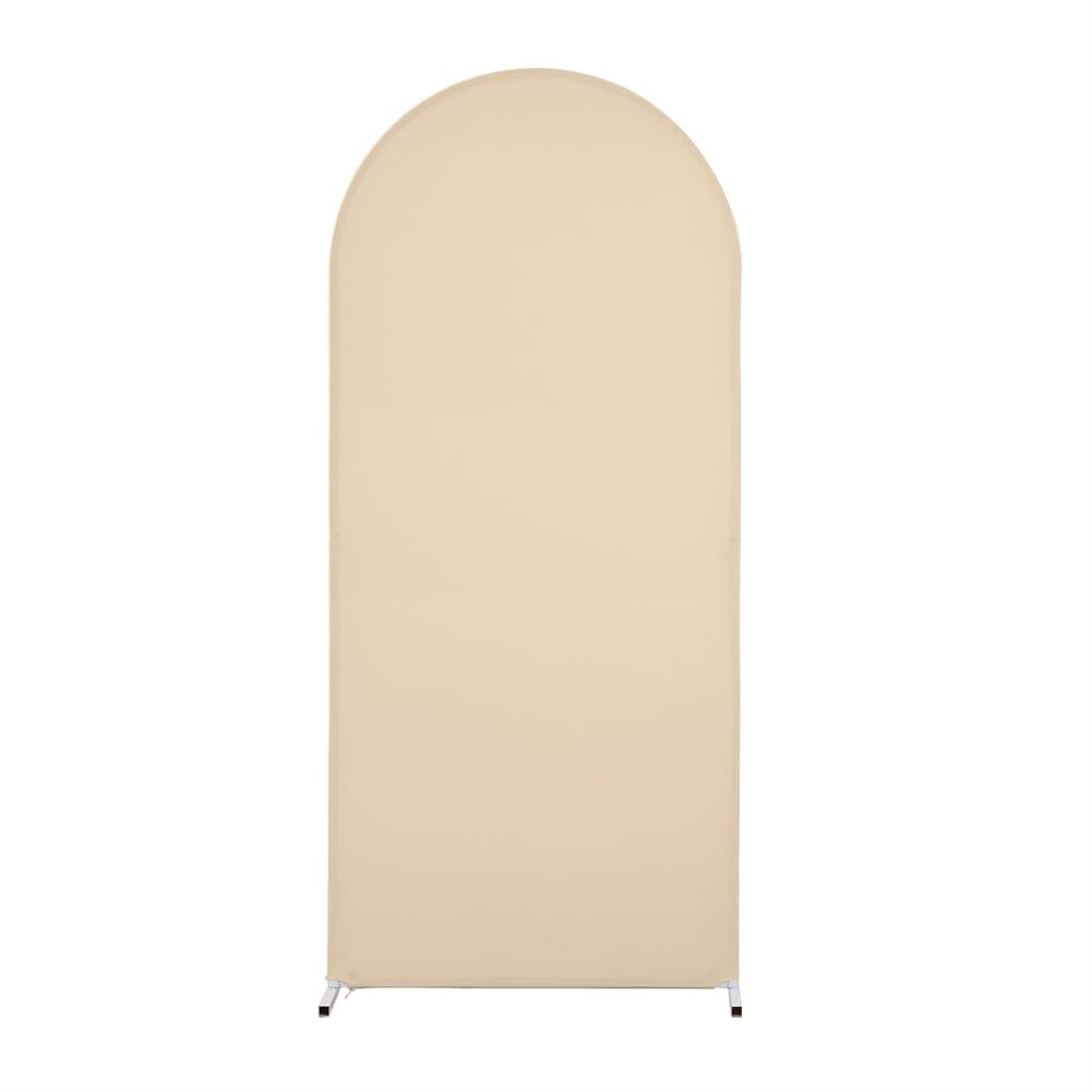 Garvee Copertura per Arco da Matrimonio 1,2x2,2m Tessuto Elastico Doppia Faccia con Cerniera per Cerimonie e Feste Bianco