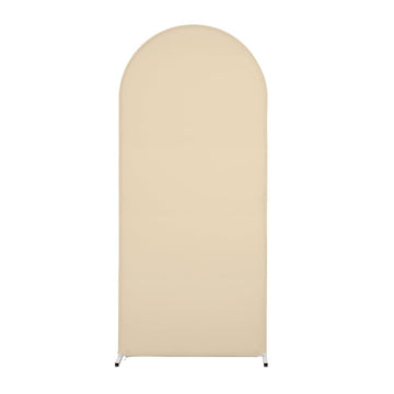 Garvee Copertura per Arco da Matrimonio 1,2x2,2m Tessuto Elastico Doppia Faccia con Cerniera per Cerimonie e Feste Bianco